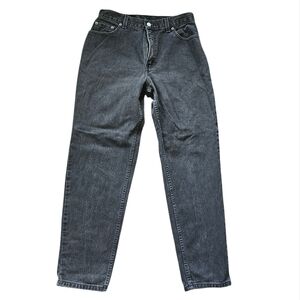 Vintage 90s Levi 550 Relaxed Fit Tapered Leg Black Denim Jeans Size 12